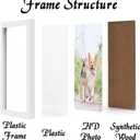 14x22 Picture Frame Set of 2, White Photo Frames High Transparent Wall Gallery Desktop Horizontal Vertical for Canvas Collage Photo Poster Certificate 14 x 22 inches