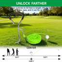 Golf Swing Trainer with 2 Golf Swing Ball & Rope, Golf Training Aid for Backyard, 3 Calibrated Golf Stakes to Analyze 50 Feet of Golf Training Balls Flight, Home Outdoor Golf Swing Practice