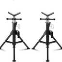 2PCS Pipe Jack Stand, Heavy Duty Pipe Stand, 2500LB Jack Stands Carbon Steel with Portable Folding Legs 28-52 Inch Height Adjustable 1/8"-12" Capacity