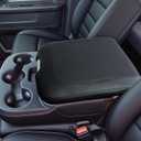 Center Console Cover Fit for 2013-2018 Dodge Ram 1500/2500/3500, 2013-2024 Ram 1500/2500/3500 Classic Models Accessories Armrest Lid, Leather Middle Console Protective Cover Lid