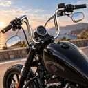 10" Rise 1" Ape Hanger Handlebar Chrome Motorcycle Handlebar Compatible with Sportster XL883 XL1200 Softail Cruiser Bikes Shadow Intruder Vulcan Drag Star Custom (Chrome, 10inch)