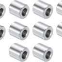 uxcell 10pcs Stainless Steel Spacer 1/4" Bore x 1/2" OD x 1/2" Length Screw Standoff Bushing Plain Finish Round Metal Spacer for 1/4 Screws Bolts and Rods