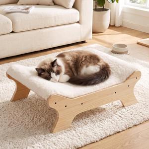 Veehoo Elevated Cat Bed, Raised Cat Hammock Bed for Cats and Small Dogs, 22"x16" 