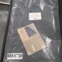 Modern Solid Dark Grey Area Rug / Rug Pad