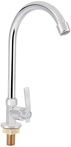 G1/2in Kitchen Faucet, Single Handle Kitchen Sink Faucet, Single Cold Vertical Faucet Tap for Home Use (Without Hose)