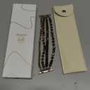 MOFREE Beaded Bracelet Compatible with Apple Watch Band 38mm/40mm/41mm/42mm, Fashion Elastic Stretch Women Bands for iWatch Series 11/10/9/8/7/SE/6/5/4/3/2/1 iPhone Watch Strap Bands Coffee