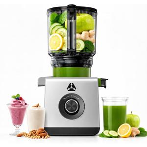 AAOBOSI Cold Press Juicer Machine, 6.45-Inch Extra Wide Feed Chute