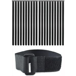 20 Pack (12 x 1 Inch) Reusable Fastening Cable Ties and Cable Straps,Adjustable Multi-Purpose Hook and Loop Straps Nylon Cable Ties Organizer Fastener Management Wire Straps