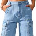 Bermuda Cargo Denim Shorts for Women Knee Length S