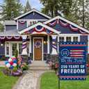 5 x 250th Anniversary America Garden Flag, 250 Anniversary USA Flag 1776-2026 Commemorative Patriotic 250 Year Banner 4th of July Freedom Yard Sign Double-Sided Waterproof Garden Flag 12x18 Inch
