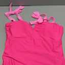 Aleumdr Women's One Piece Swimsuits Tummy Control Bathing Suits V Neck Boho Tie Shoulder Ruched Full Coverage Swimwear, L