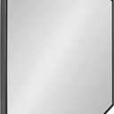 Kate and Laurel Rhodes Modern Hexagon Wall Mirror, 31" x 22", Black, Chic Geometric Wall Mirror