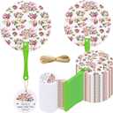 Roowest 50 Sets Bridal Shower Tea Party Favors for Guests Floral Tea Party Plastic Handheld Fans with Birde to Be Card Wedding Thank You Favor Fans Tea Party Favors for Bridal Shower Party Supplies