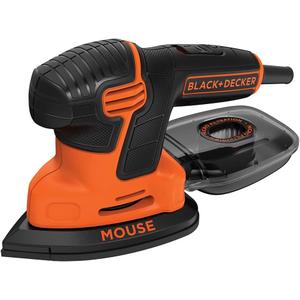 BLACK+DECKER Detail Sander, 1.2 Amp, 16,000 OPM, Compact Design, 3-Position Grip for Comfort, Includes Dust Collector, Corded (BDEMS600)