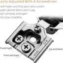 Ravinte 10 Pack 5 Pairs 3/4 inch Overlay Soft Close Hinges for Kitchen Cabinet Hinges Satin Nickel Hidden Hinges Stainless Steel Concealed Hinge self Closing