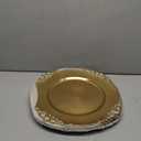 8 Pack - 13" Gold Plates Reusable  - Perfect for Wedding, Party Decorations, Banquet, Upscale Occasions, Birthday Celebrations (Type1)