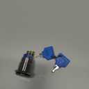 19mm 3/4" Key Switch Rotary Switch On/Off Metal Key Lock Switch Lock Maintained Latching with Wire (19MM 2 Position 1NO1NC)