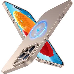 TORRAS Magnetic SlimFit for iPhone 16 Pro Max Case 6.9 inch, UltraThin 16 ProMax Phone Case Compatible with MagSafe, Light AntiScratch Matte Hard PC Bayer OriginFit, Desert Titanium