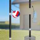 Outdoor Tetherball Game Set for Whole Family - Rust-Resistant Aluminum Poles, 11Ft Adjustable Height, Diameter 1.2Inch Stable Design with Complete Accessories & DIY Concrete Base