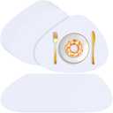 100 Pcs Disposable Paper Placemats Bulk 16.5"x13" Pebble Shape Place Mats for Graduation Kitchen Dining Table Wedding Baby Shower Birthday Party Table Decorations