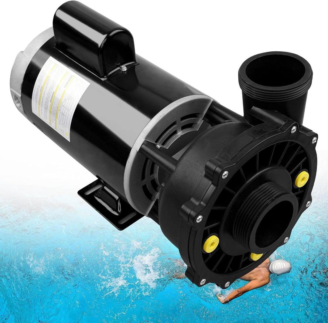 3721621-1D 4HP Spa Pump Hot Tub Motor, Executive 56 Frame, 230V 2-Speed 3450 RPM, 2" Intake & Discharge Ports