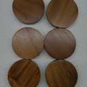 Wooden Coasters for Drinks - Natural Acacia Wood Drink Coaster Set for Drinking Glasses, Tabletop Protection for Any Table (Round Set of 6)