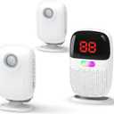 PILSAMAS Bed Alarms for Elderly Dementia Patients - Digital Sensor ID Display & Clip-On Caregiver Pager, Wirelss 1000ft Range, No Month Fee, Motion Sensors for Fall & Room Exit Alerts