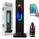 Waterless Oil Diffuser 1000 Sq Ft Coverage, Scent Diffusers for Home 3 Dynamic Gradient Modes with 7 Lights Hotel Collection Rechargeable with 100ml White Tea Lux Essential Oil,App Control