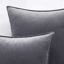 MIULEE Dark Grey Velvet Throw Pillow Covers 20x20 Soft Decorative Solid Square Cushion Cases Pack of 2 Modern Luxury Home Decor for Couch, Sofa, Bedroom