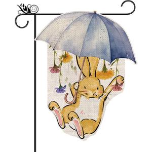 Spring Garden Flag Bunny Vertical Double Sided Seasonal Farmhouse Yard Outdoor Decor