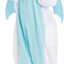 Unisex Adult Onesie Dragon Animal Pajamas,Halloween Cosplay Costumes,Cartoon Costumes Party Wear (Small, White)