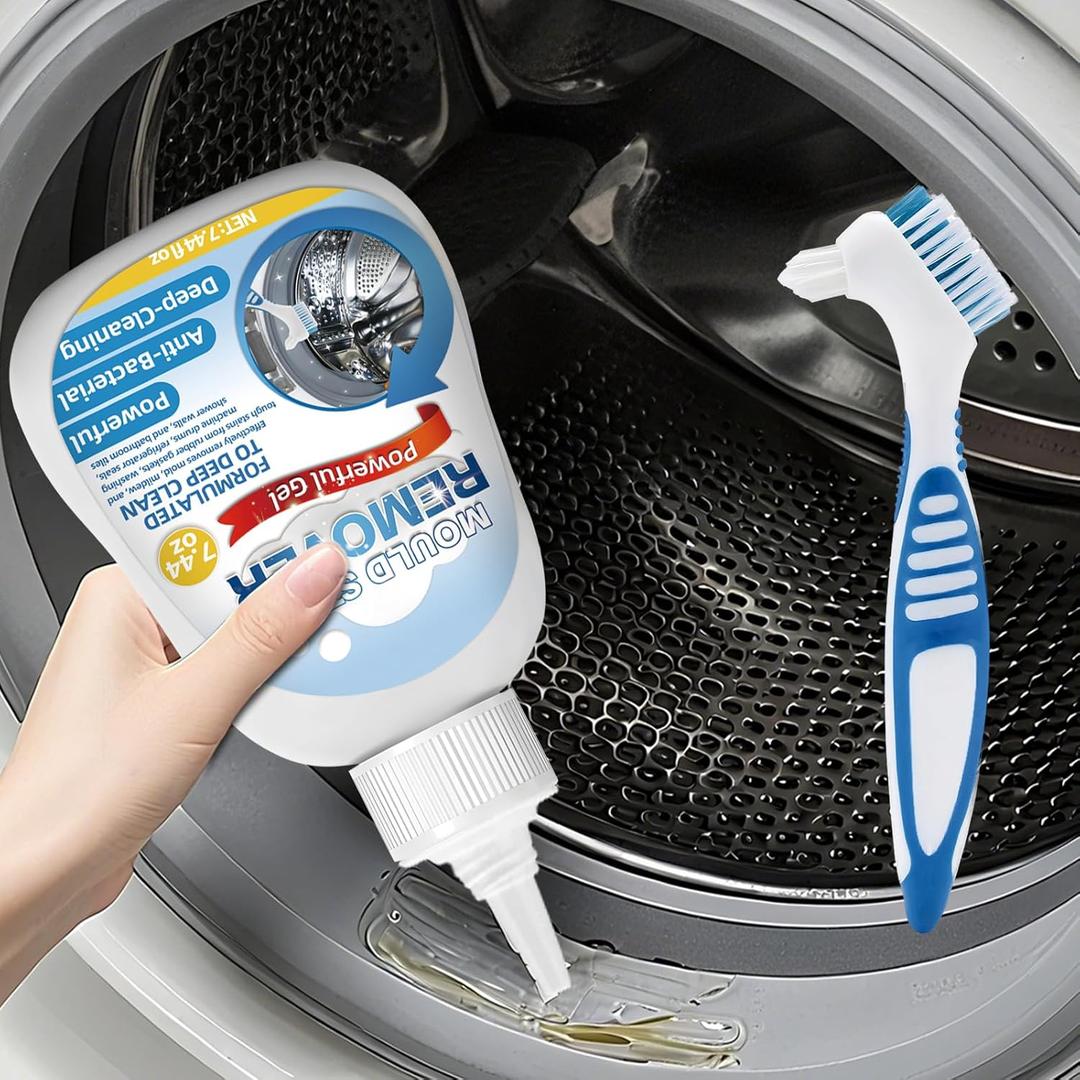 Mold Remover Gel  Effective Washing Machine Cleaner for Gasket, Mold Stain Remover Gel for Bathroom, Grout, Tile, Shower, Sink, Caulk - All-Purpose Household Cleaner Gel (8 Fl Oz (Pack of 1))