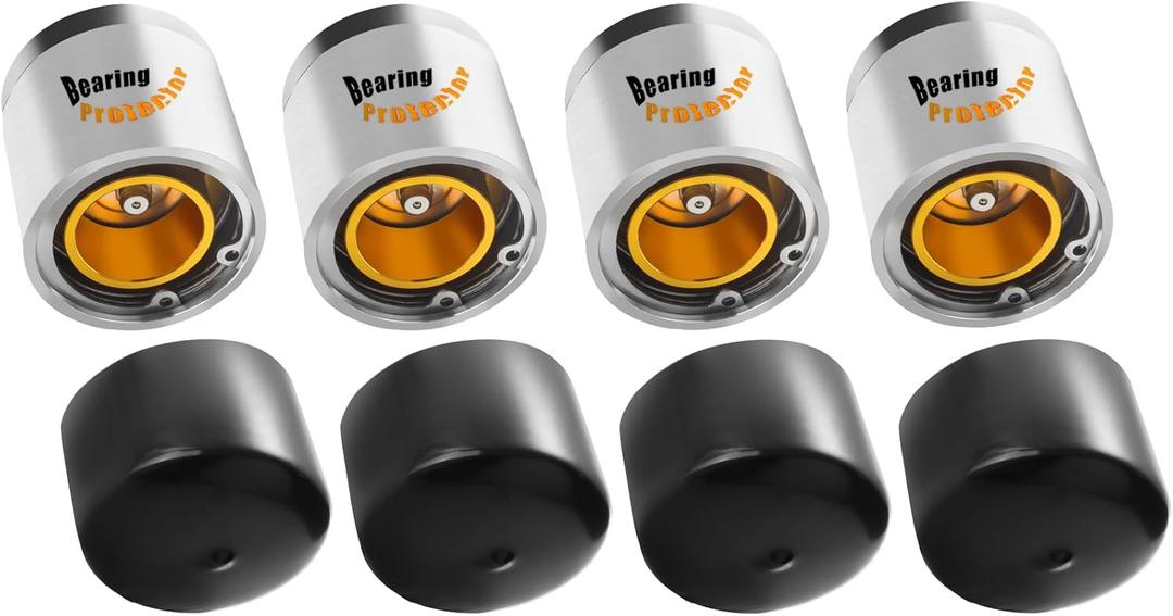 1.98" Bearing Protectors, Chrome Wheel Bearing Helper Compatible with Most 2000 or 3500 Pound Axle for Boat, RV, Snowmobile, ATV and Utility Rrailers, Prevent Bearing Failure - 4pcs