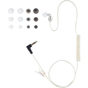 Tubeless Covert 1 Pin 3.5mm Listen Only Earpiece| 31-45IN Adjustable | FBI-Certified | Motorola/Kenwood Compatible | Clear Stealth (Yellow)