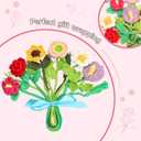 ASDIIT 6 Pcs Crochet Flower Bookmarks Kits for Beginners Amigurumi Crochet Starter Set Knitted Flowers Kit Mothers Day Valentines Christmas Gifts for Women - with Step-by-Step Video