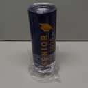 Amyhill Senior Class of 2025 Water Tumbler Graduation Gifts for Him Her 20oz Stainless Steel Insulated Mug with Lid Inspirational Travel Bottle for Daughter Son College High School(Dark Blue, 1 Piece)