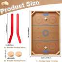 Wooden Tabletop Hockey Game Includes 1 Wooden Game Board 2 Hockey Sticks and 2 Pucks Indoor and Outdoor Sports Board Games for Kids Children Adults Family