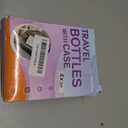 Travel Bottles with Case, 4x2oz TSA Approved, Leak-Proof, Press to Unlock, Compact & Portable Travel Toiletries (White)
