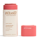 ATTITUDE Oceanly PlasticFree Lightweight Blush Stick, Titanium DioxideFree, EWG Verified, Vegan & Crueltyfree Makeup, Happy Berry, 0.3 Ounces