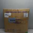 24" Bladeless Ceiling Fan with Light, Low Profile Ceiling Fans with Light, Remote/App Control, Smart Modern Ceiling Fans with Lights, 3 Dimmable LED Light for Bedroom, Living Room Back