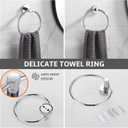 BGL Bathroom Accessory Set Chrome 4 Pieces Bathroom Towel Rack 24 Inches Adjustable Bathroom Hardware Set