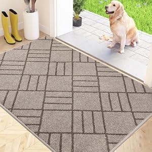 DOMUSTEX Non Slip Entryway Rug 32" x 48", Dirt Trapper Door Mat, Inside Washable Rug for Kitchen, Bathroom, Bedroom, Floor DOMUSTEX Non Slip Entryway Rug 32" x 48", Dirt Trapper Door Mat, Inside Washable Rug for Kitchen, Bathroom, Bedroom, Floor