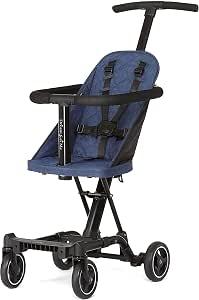 Dream on Me Coast Stroller Rider, Lightweight, One Hand Easy Fold, Travel Ready, Sturdy, Adjustable Handles, Soft-Ride Wheels, Easy To Push, Navy