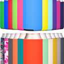 TahoeBay Slim Can Cooler Sleeves (25-Pack) Skinny Tall Cans 12 Oz Bulk Thin Seltzer Fit Sublimation Blanks for Vinyl Plain Blank Foam Beer Bottles Black White Assorted Solid Set (Multicolor)