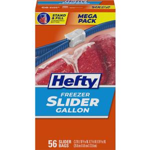Hefty Slider Freezer Bags - Gallon, 56 Count