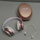 ZIHNIC Bluetooth Headphones Over-Ear, Foldable Wireless and Wired Stereo Headset Micro SD/TF, FM for Cell Phone,PC,Soft Earmuffs &Light Weight for Prolonged Wearing(Rose Gold)