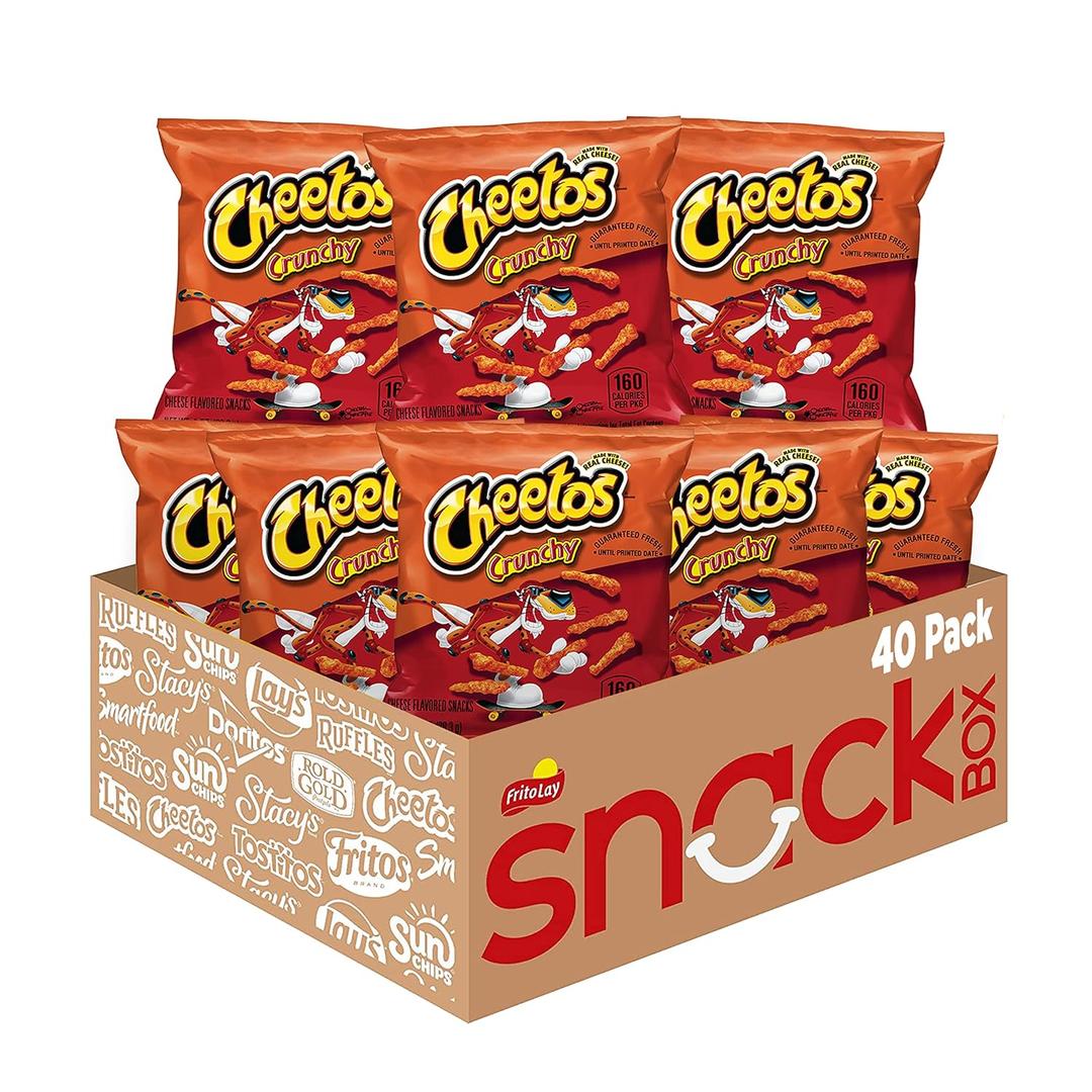 Cheetos Crunchy Cheese Flavored Snacks, Gluten Free, 1 Ounce Single Serve Bags (Pack of 40) 12/03/2025