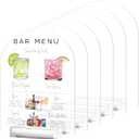 8x10 Inch Arch Acrylic Sign with Stand-6 Pack Clear Arched Sheets with Stand, DIY Arch Acrylic Sign Blank for Wedding Drink Bar Signs (Clear, 8 x10 Inch)