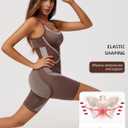 Shapewear for Women, Shape Wear Tummy Control Bodysuit Body Shaper Seamless Butt Lifter Shorts Jumpsuit (Gray, XL)