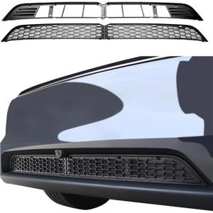 Front Grille Mesh Inserts for Tesla New Model Y Juniper 2025-2026, Front Air Inlet Vent Grille Cover Replacement for New Model Y Juniper Accessories (Detachable Version)
